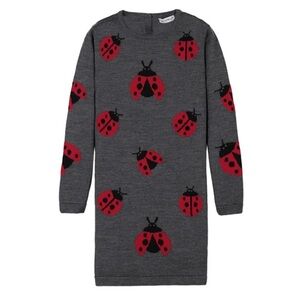 DOLCE & GABBANA Girls Ladybug Detailed Dress